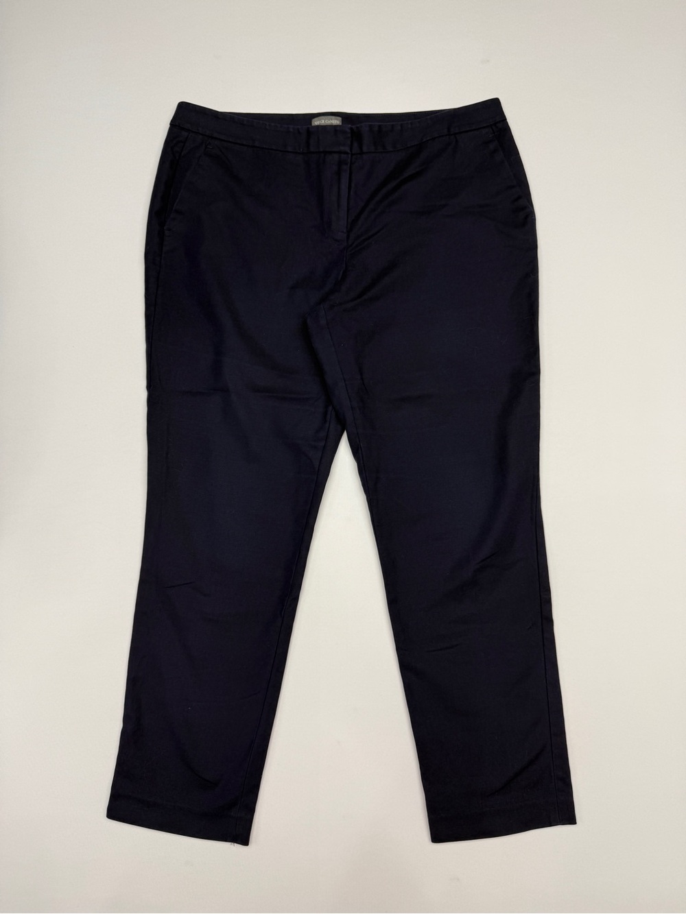 Vince Camuto Navy Blue Ankle Crop Tailored Chino Pants Size 12